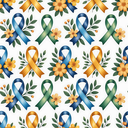 Ribbons of Hope Pattern 11 Minky Fabric
