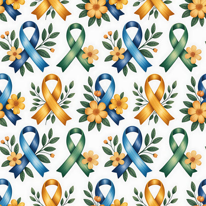 Down Syndrome Awareness Pattern 11 Quilting Cotton Fabric