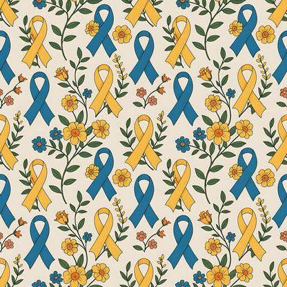 Down Syndrome Awareness Pattern 12 Quilting Cotton Fabric