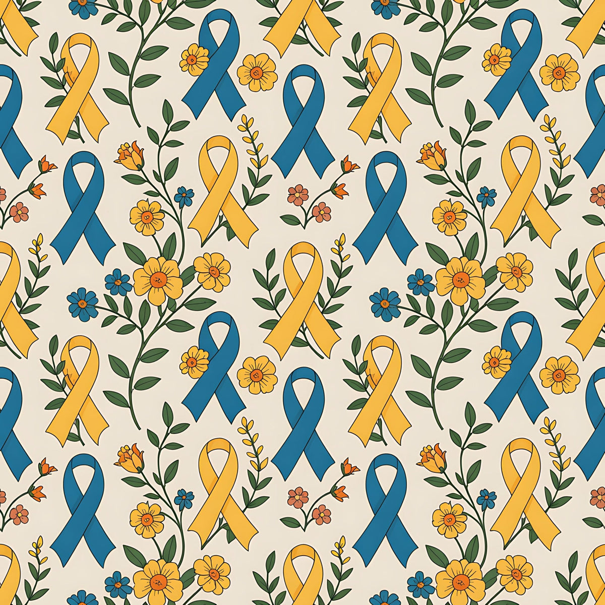 Ribbons of Hope Pattern 12 Minky Fabric