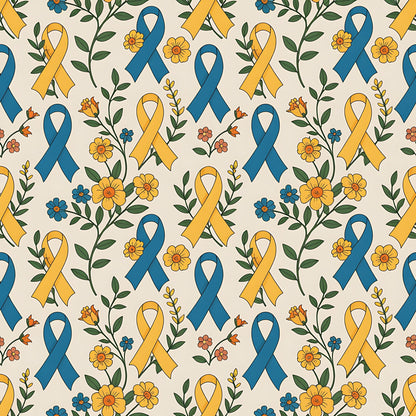 Ribbons of Hope Pattern 12 Minky Fabric