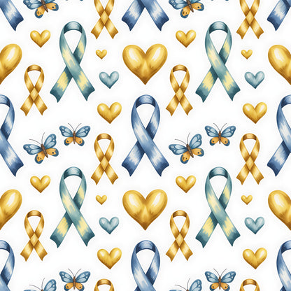 Ribbons of Hope Pattern 13 Minky Fabric