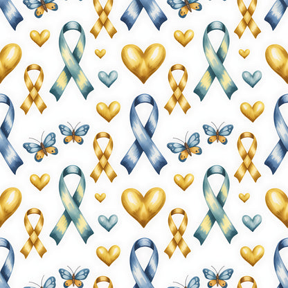 Down Syndrome Awareness Pattern 13 Quilting Cotton Fabric