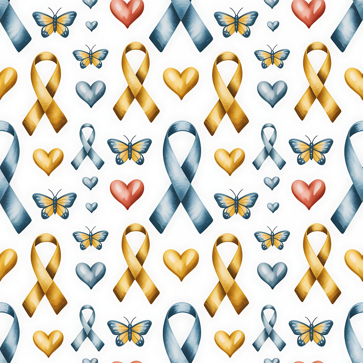 Ribbons of Hope Pattern 14 Minky Fabric