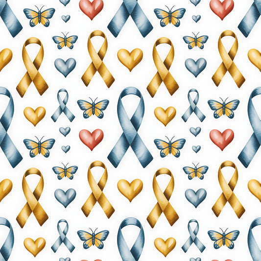 Down Syndrome Awareness Pattern 14 Quilting Cotton Fabric