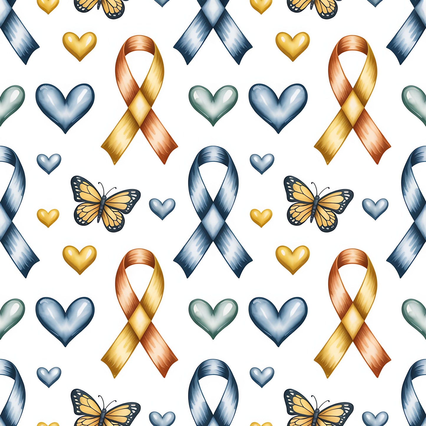 Down Syndrome Awareness Pattern 15 Quilting Cotton Fabric