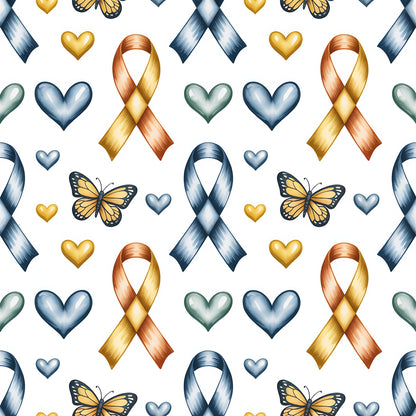 Down Syndrome Awareness Pattern 15 Quilting Cotton Fabric