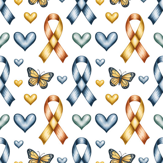 Down Syndrome Awareness Pattern 15 Quilting Cotton Fabric