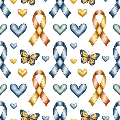 Ribbons of Hope Pattern 15 Minky Fabric