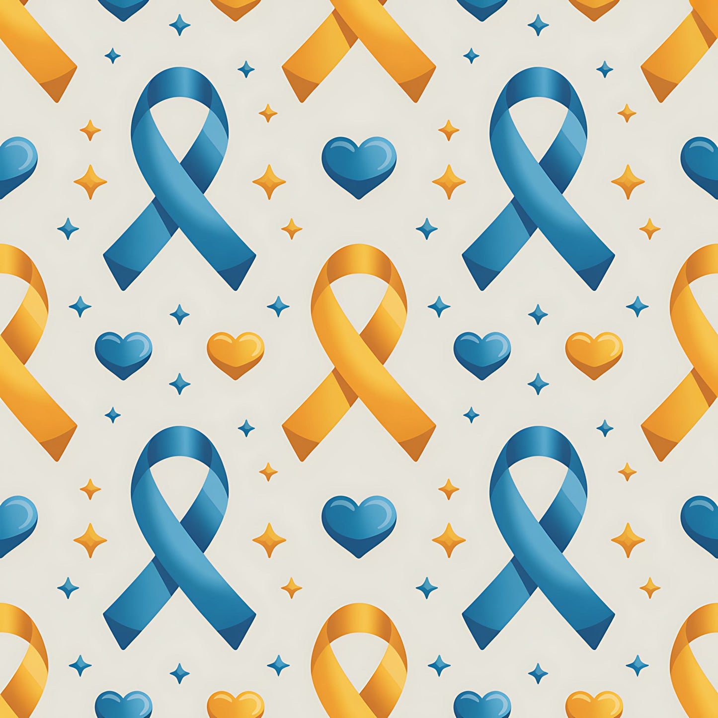 Down Syndrome Awareness Pattern 16 Quilting Cotton Fabric