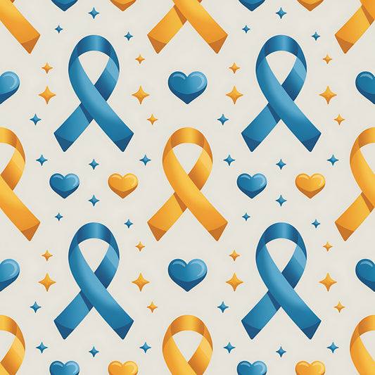 Down Syndrome Awareness Pattern 16 Quilting Cotton Fabric