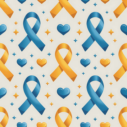 Down Syndrome Awareness Pattern 16 Quilting Cotton Fabric