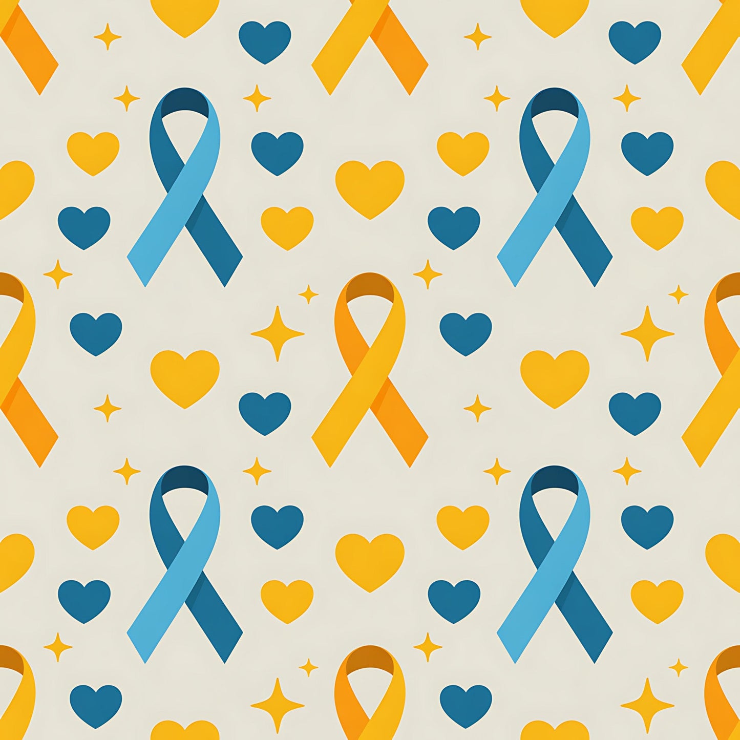 Down Syndrome Awareness Pattern 17 Quilting Cotton Fabric