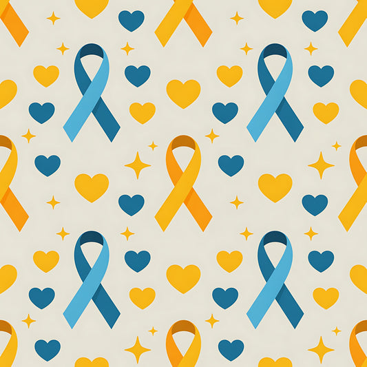 Down Syndrome Awareness Pattern 17 Quilting Cotton Fabric