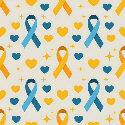 Down Syndrome Awareness Pattern 17 Quilting Cotton Fabric
