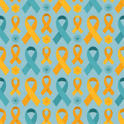 Ribbons of Hope Pattern 18 Minky Fabric