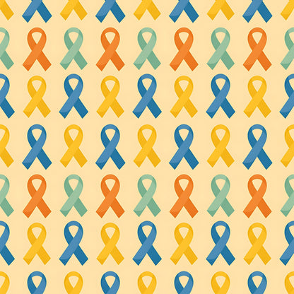 Ribbons of Hope Pattern 19 Minky Fabric
