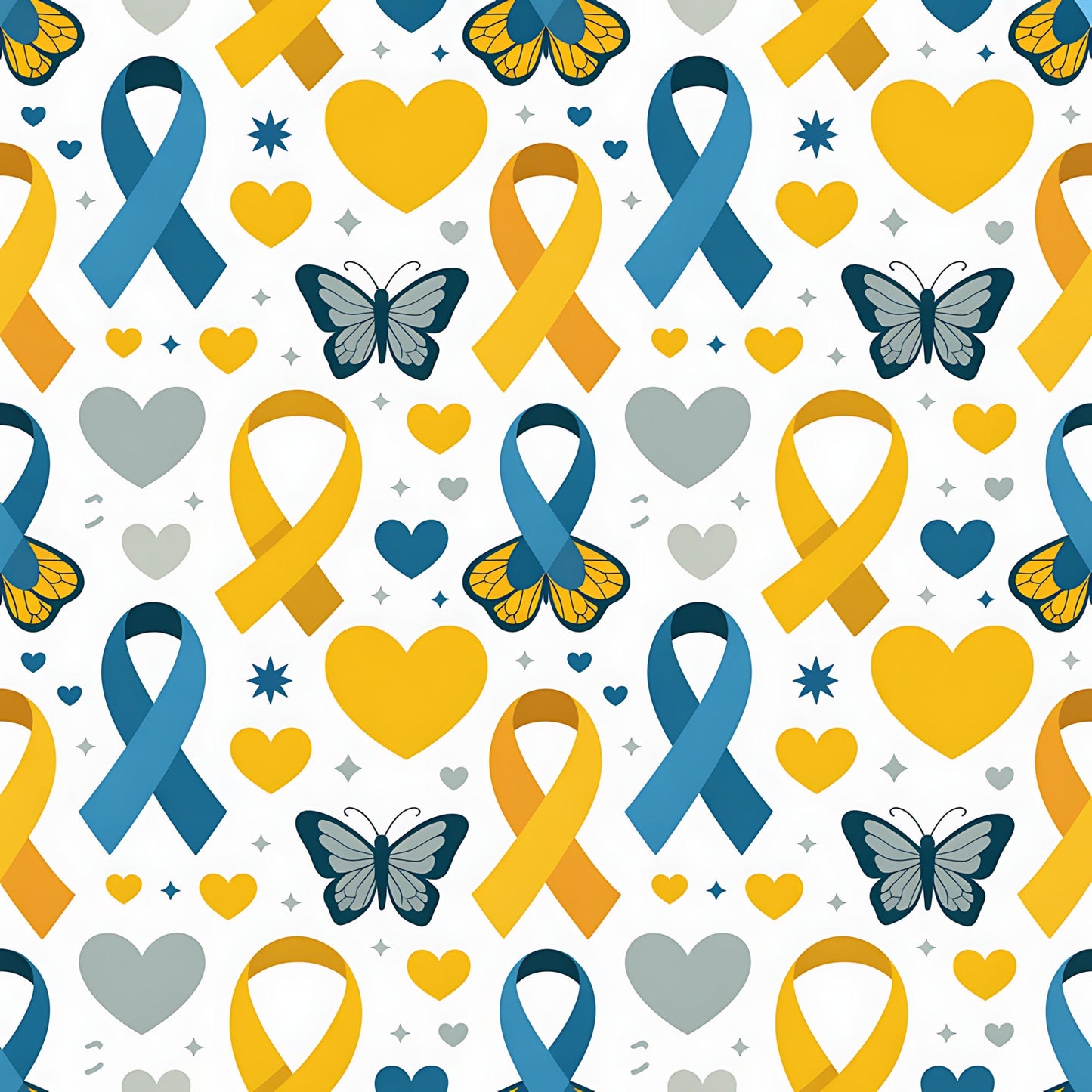 Down Syndrome Awareness Pattern 1 Quilting Cotton Fabric