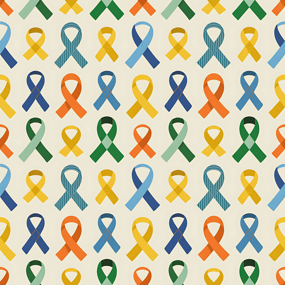 Ribbons of Hope Pattern 20 Minky Fabric