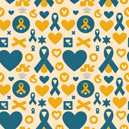 Ribbons of Hope Pattern 22 Minky Fabric