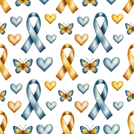 Down Syndrome Awareness Pattern 23 Quilting Cotton Fabric