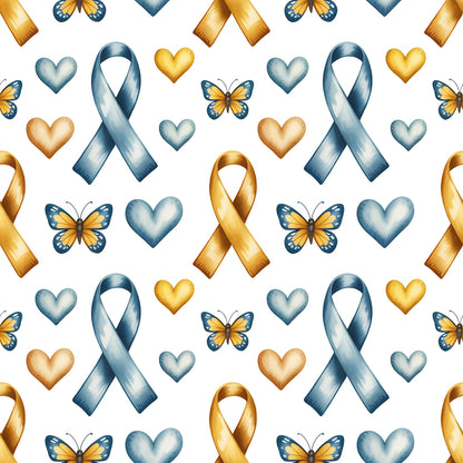 Ribbons of Hope Pattern 23 Minky Fabric