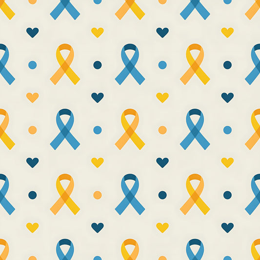 Down Syndrome Awareness Pattern 24 Quilting Cotton Fabric