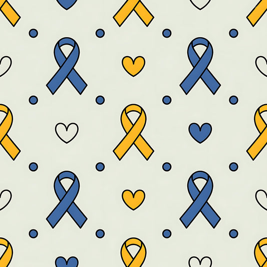 Down Syndrome Awareness Pattern 25 Quilting Cotton Fabric