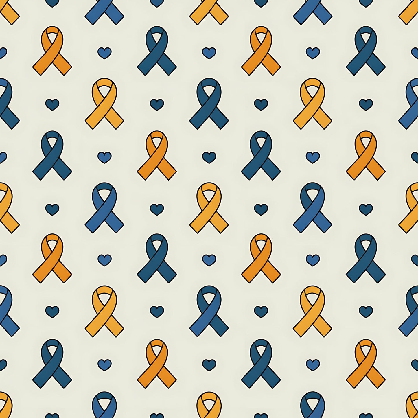 Down Syndrome Awareness Pattern 26 Quilting Cotton Fabric