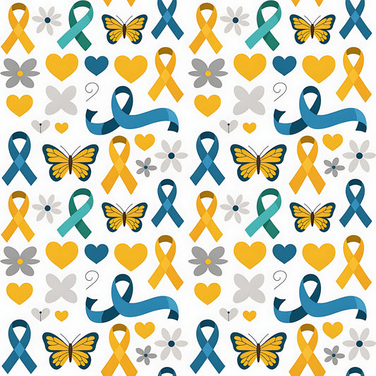 Down Syndrome Awareness Pattern 29 Quilting Cotton Fabric