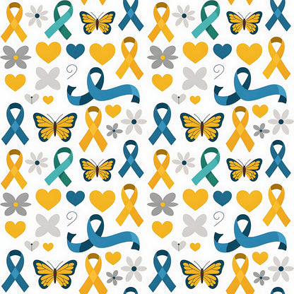 Ribbons of Hope Pattern 29 Minky Fabric
