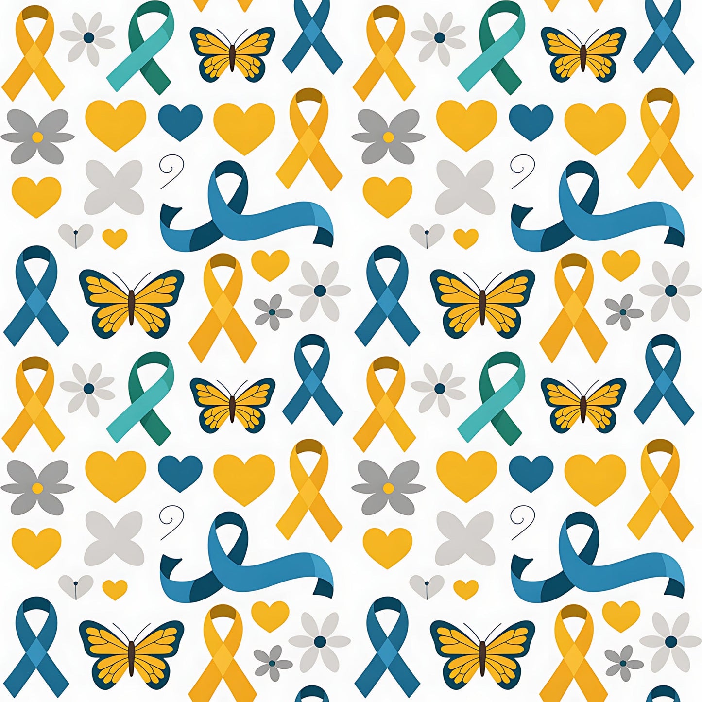 Down Syndrome Awareness Pattern 29 Quilting Cotton Fabric