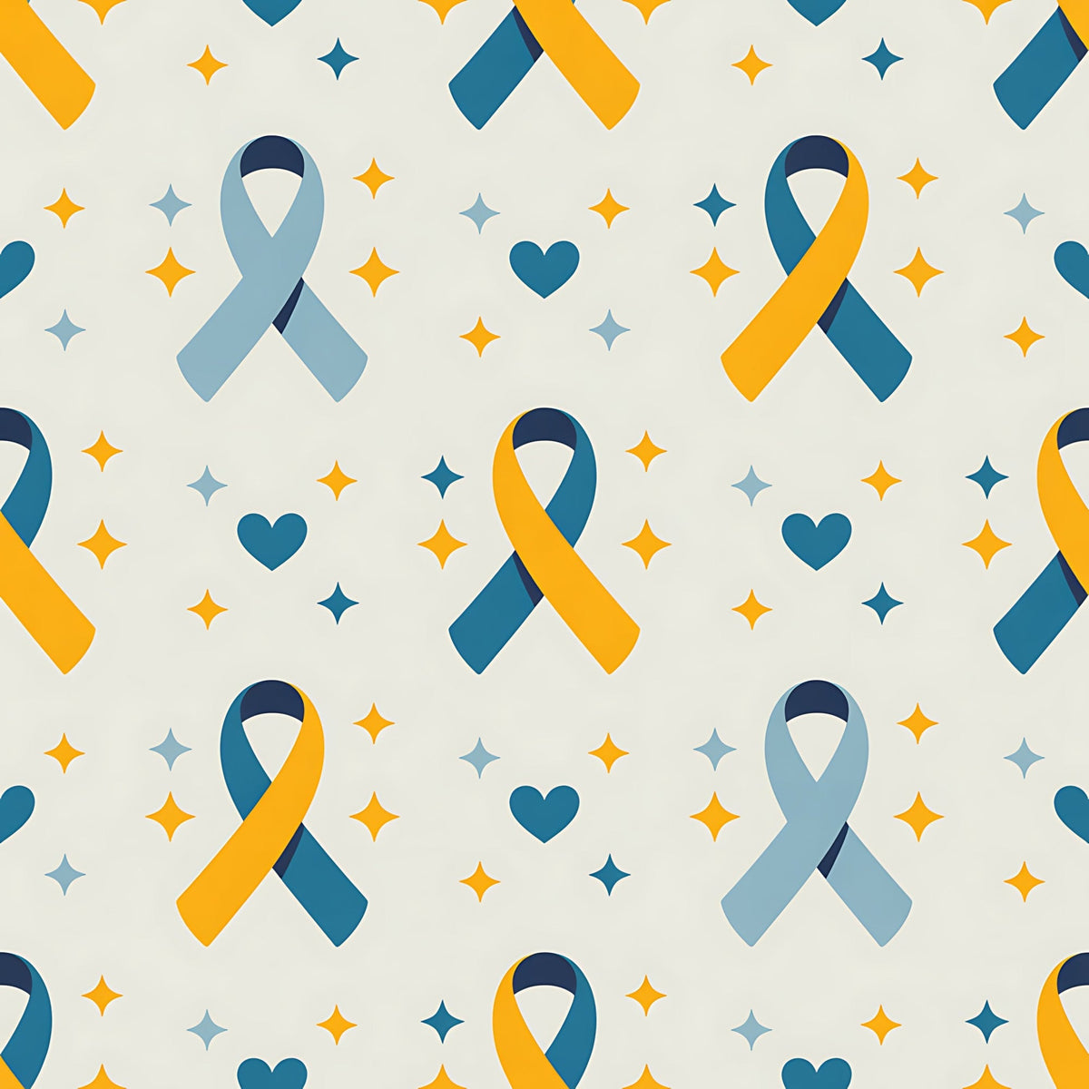 Ribbons of Hope Pattern 2 Minky Fabric
