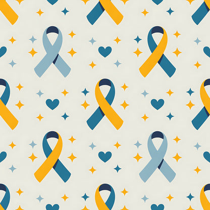 Ribbons of Hope Pattern 2 Minky Fabric