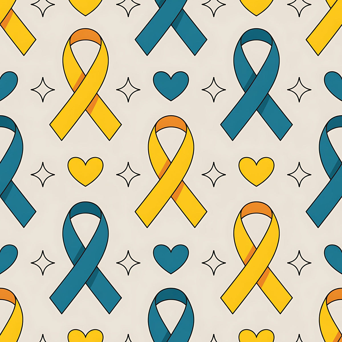 Ribbons of Hope Pattern 3 Minky Fabric