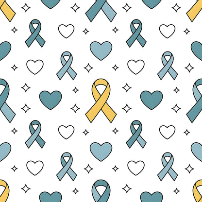 Down Syndrome Awareness Pattern 4 Quilting Cotton Fabric