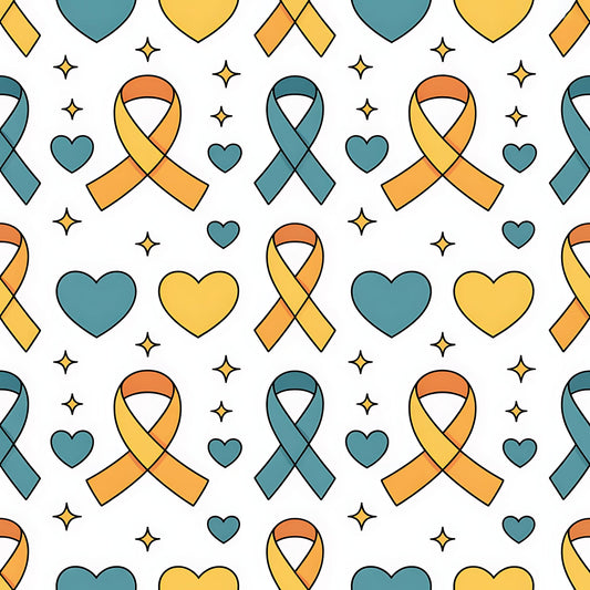 Down Syndrome Awareness Pattern 5 Quilting Cotton Fabric