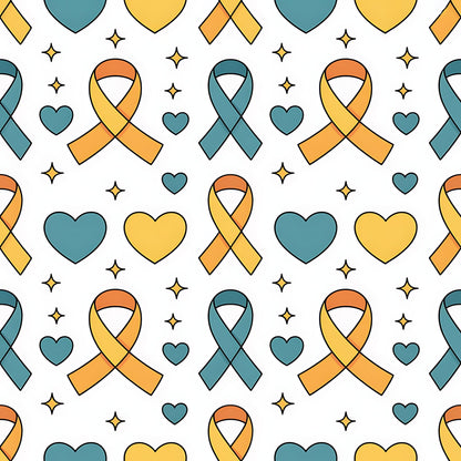 Ribbons of Hope Pattern 5 Minky Fabric