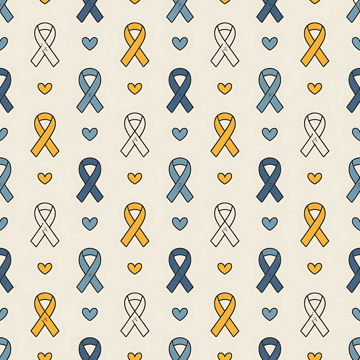 Ribbons of Hope Pattern 7 Minky Fabric