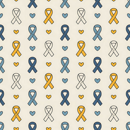 Ribbons of Hope Pattern 7 Minky Fabric