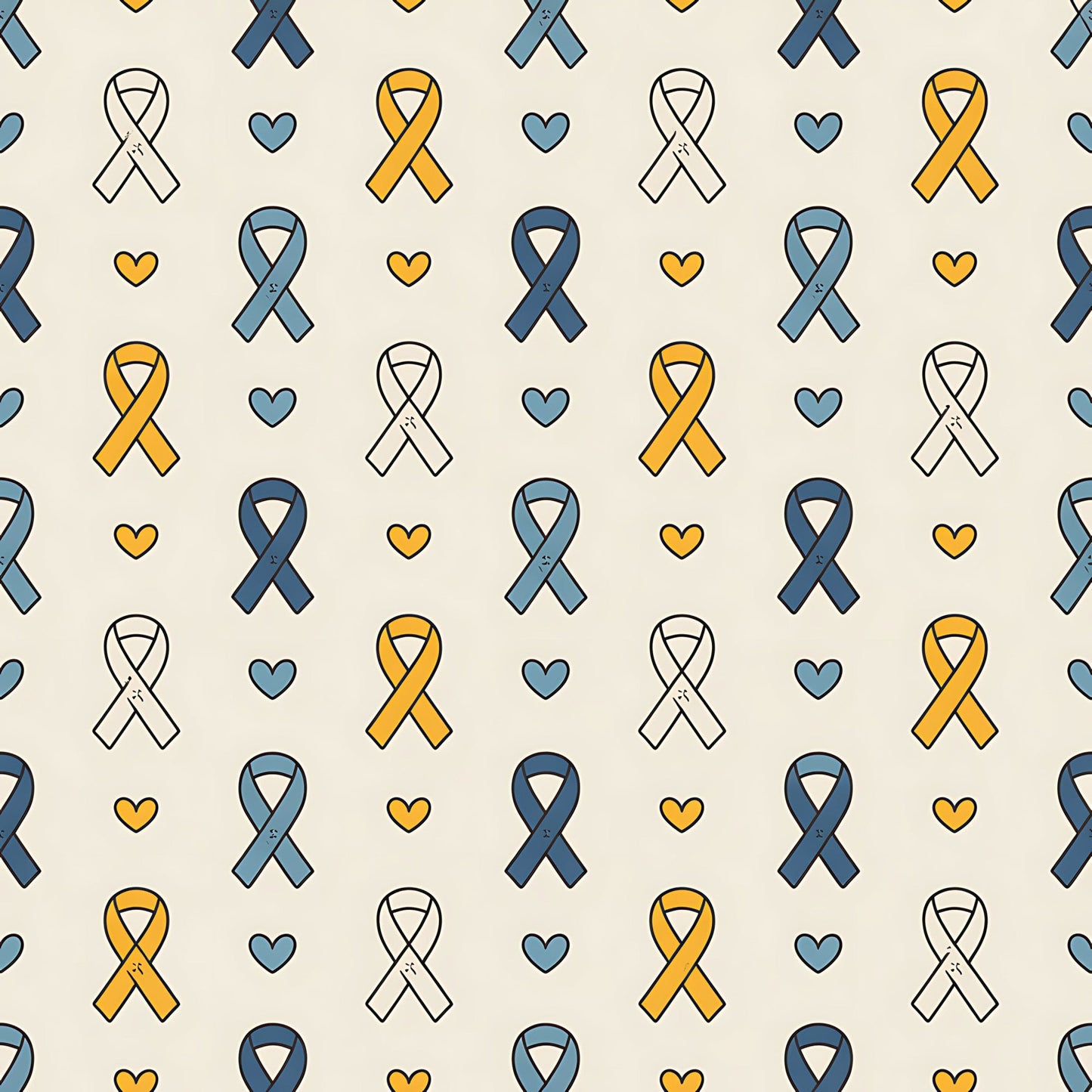 Down Syndrome Awareness Pattern 7 Quilting Cotton Fabric