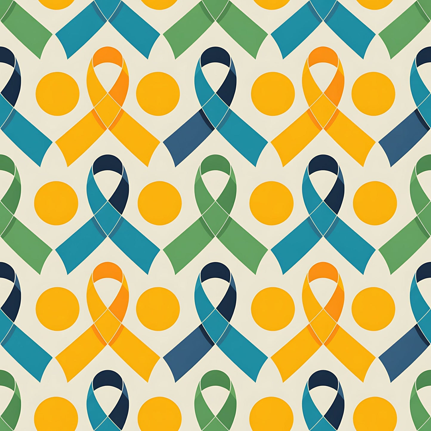 Down Syndrome Awareness Pattern 8 Quilting Cotton Fabric