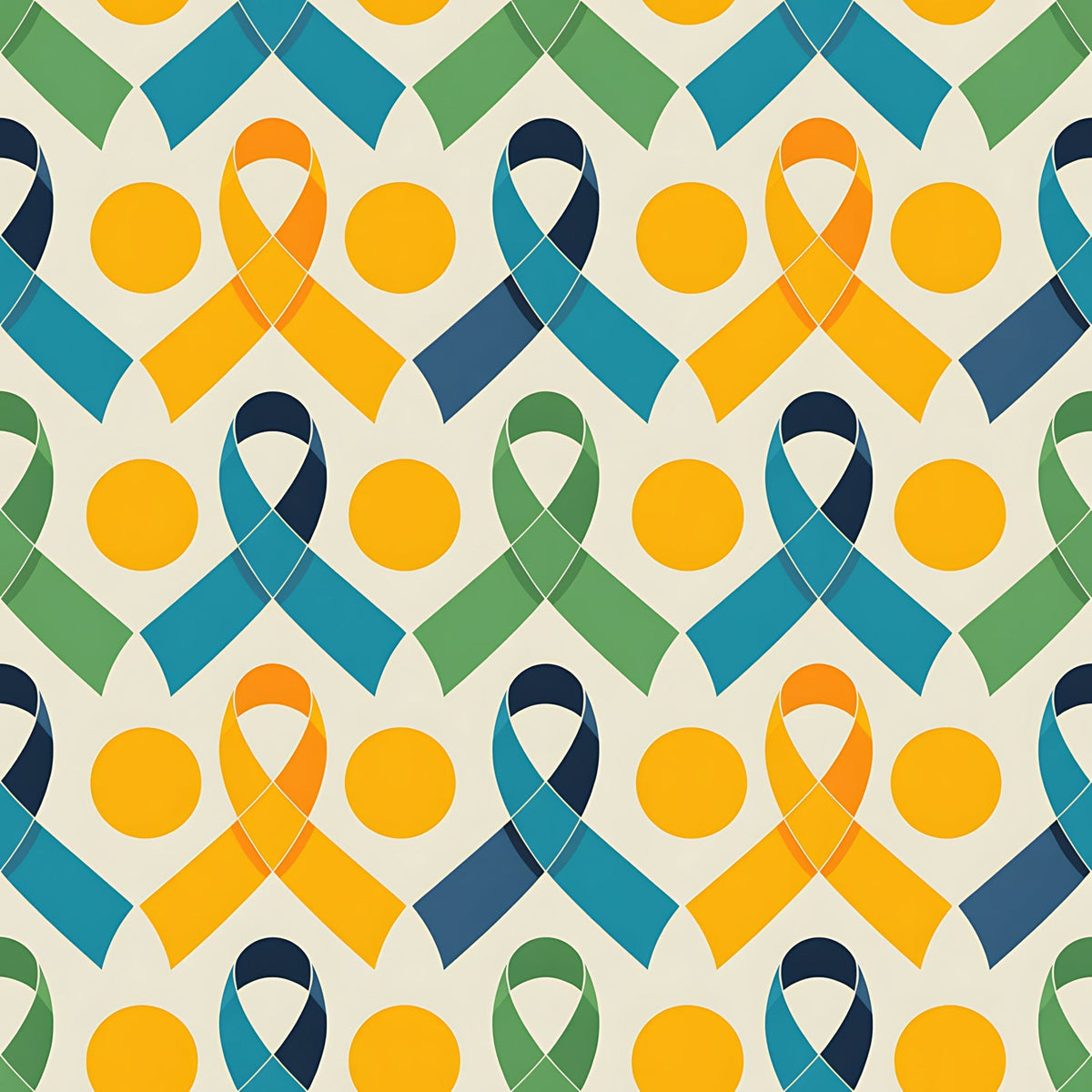 Ribbons of Hope Pattern 8 Minky Fabric