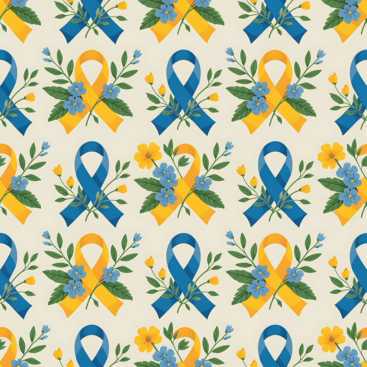 Ribbons of Hope Pattern 9 Minky Fabric