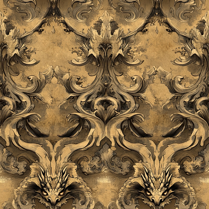Gilded Wyvern Pattern 11 Minky Fabric