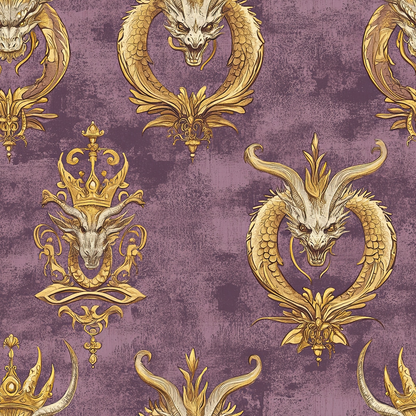 Gilded Wyvern Pattern 15 Minky Fabric