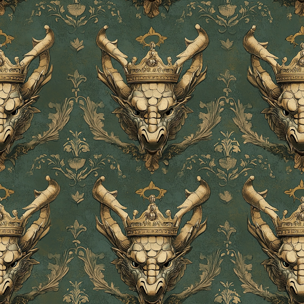 Gilded Wyvern Pattern 16 Minky Fabric