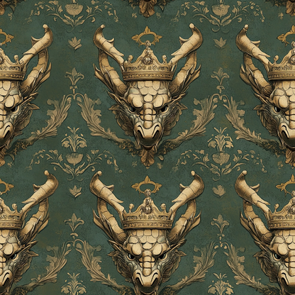 Gilded Wyvern Pattern 16 Minky Fabric