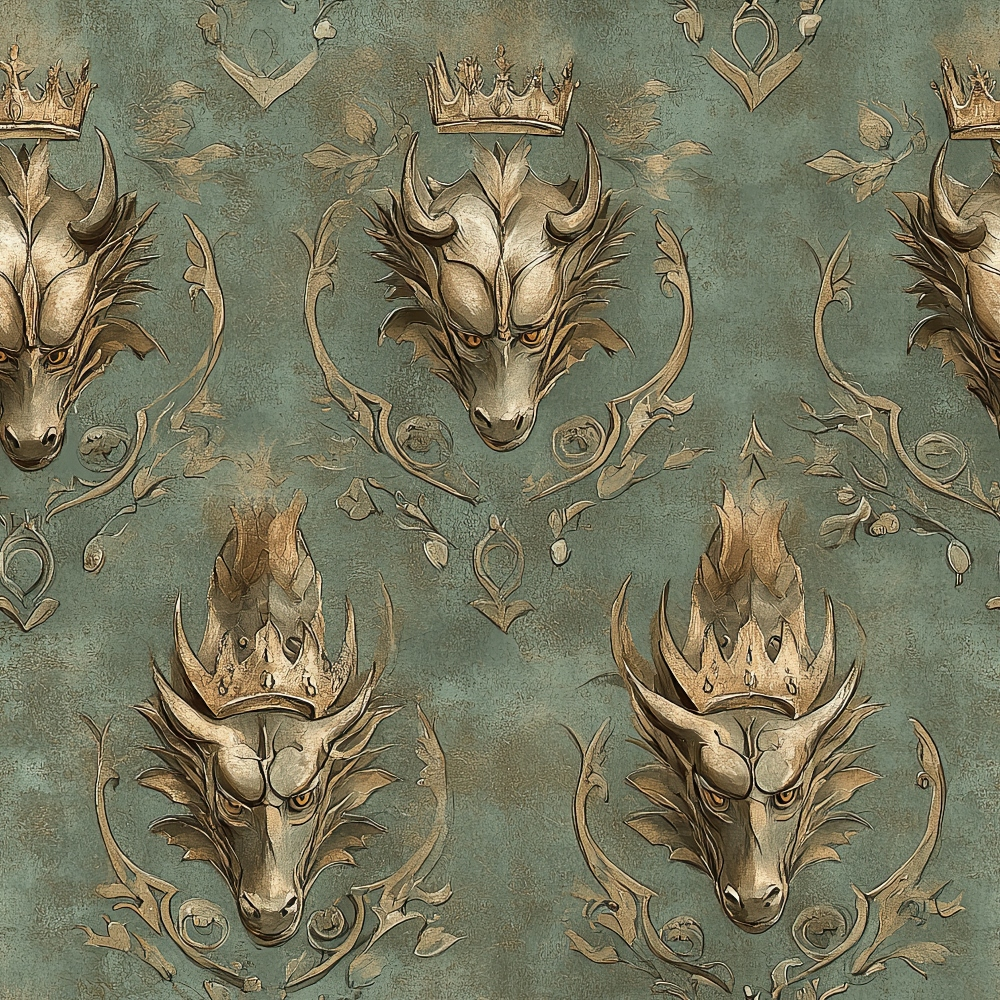 Gilded Wyvern Pattern 17 Minky Fabric