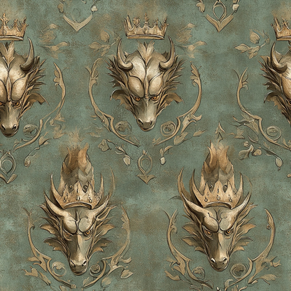 Gilded Wyvern Pattern 17 Minky Fabric
